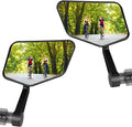 Bike Mirror, Bar End Bicycle Mirror, HD Glass Scratch Resistant and Fall Resistant E-bike Rear View Mirrors, Safe Cycle Mirror for Handlebar for E-bike, City Bikes (Left&Right 0.59-0.9")