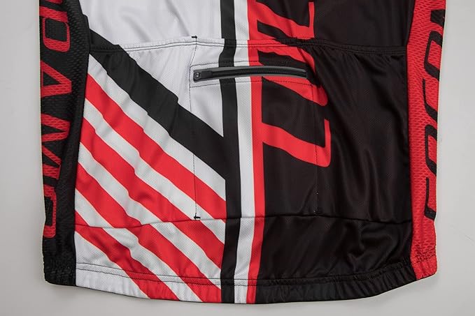 Coconut Ropamo CR Men's Cycling Jersey Set Road Bike Jersey Zipper Pocket Bib Shorts with 4D Padded Cycling Clothing Set