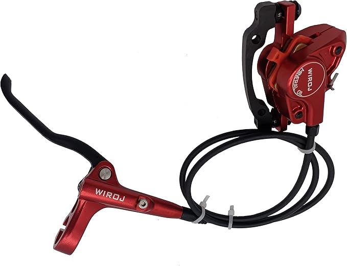 Mountain Bike Hydraulic Disc Brake Set, Front & Rear MechanicalDisc Brake Kit Fit Bicycle MTB XC Trail, e-Bike, Fat Bike, Upgrade kit (Red - Right Front & Left Back)