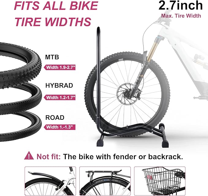 Stand for Garage | High Strength Powder Coated Steel Rack,Cycling Rack for Indoor Storage & Display, Portable Freestandings Stand for Mountain Folding Road