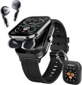 Smart Watch with Earbuds, 2.01" HD Screen 2 in 1 Smartwatch with Bluetooth Earbuds, 100+ Sport Fitness Tracker, NFC, Pedometer, Sleep/Heart Rate/Blood Pressure Monitor Compatible with iOS & Androd