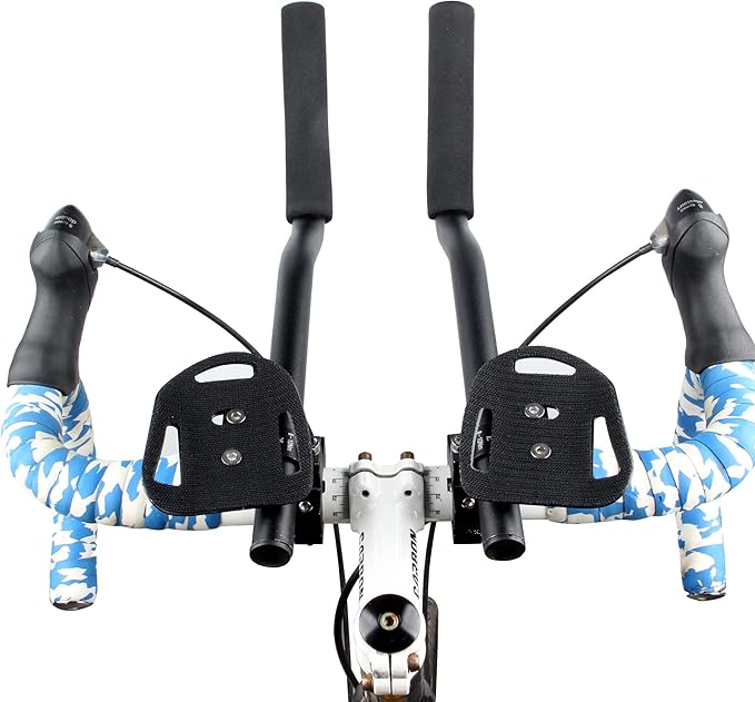 Bike Aero Bars Aluminum Alloy Armrest Bar for Road Bike Bicycle Racing TT Handlebar Clip on Relaxation HandleTriathlon Handlebars Bicycle Accessories
