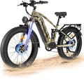 PHILODO Electric-Bike for Adults, Dual-Motor-Ebike Hunting-Ebike 5000W, 60V 32AH Long Range Dirtbike, Fat-Tire-Electric-Bicycle, Full Suspension for Off-Road Snow Sand