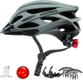 KINGBIKE Bike Helmet for Adult Men Women Youth Road Commute Mountain Cycling Helmets with USB Rechargeable Light Replaceable Padding and Visors Lightweight 20.4-23.6in
