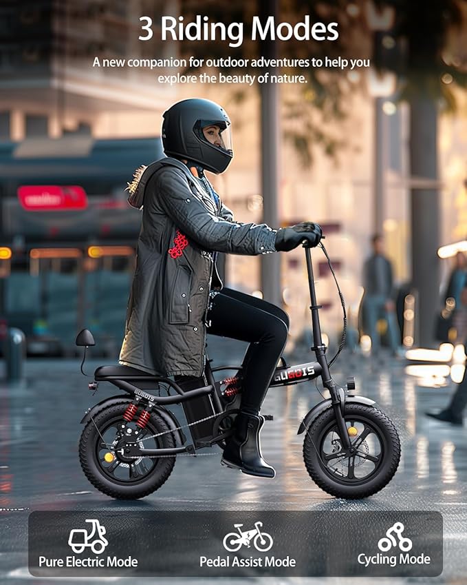 Electric Bike for Adults,750/1000W Motor E-Bike,28/30 MPH,748.8/960 Wh Removable Battery,25-45Miles,16/20in Commuter Ebikes,Full Suspension Electric Bicycles for Adults -2 Seater
