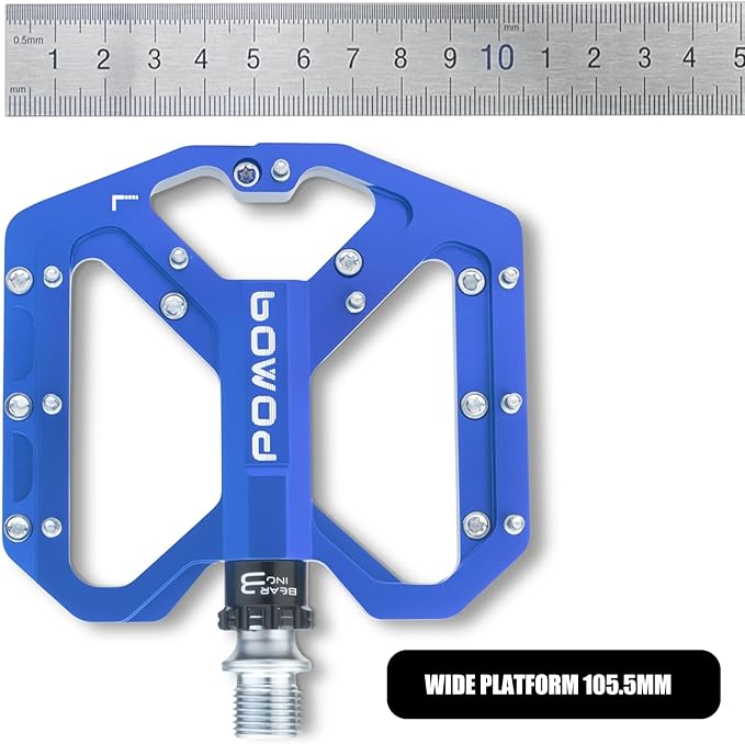Bike Pedals 9/16" Lightweight Non-Slip Bicycle Platform Pedals - Fits Most Adult Bikes & Mountain Bikes &MTB, Road Bikes and Slip-Resistant Design
