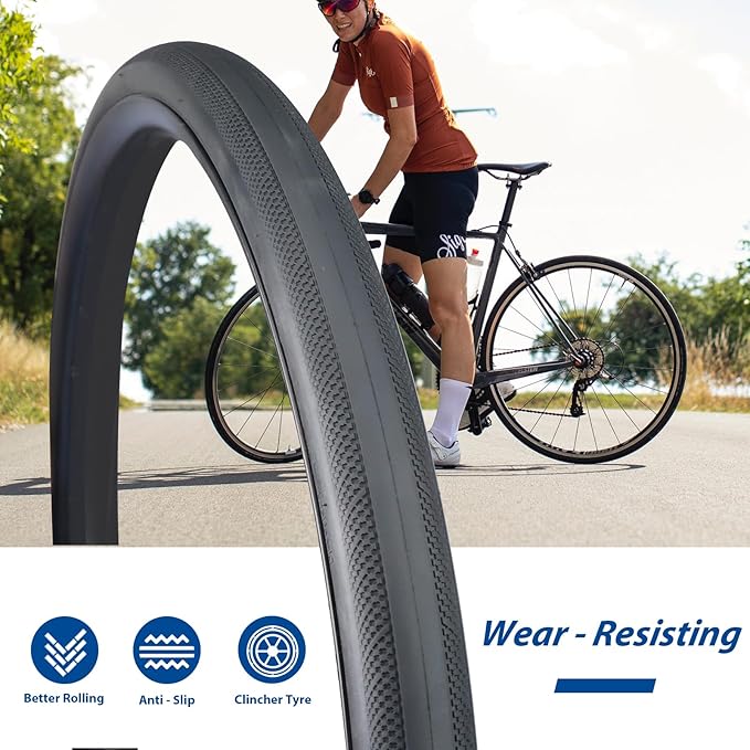 ZUKKA Bike Tire 1/2 Pack Road Bike Tire 700 x 28C / 700 x 32C Road Bike Tire 28/32-622mm Tire for Hybrid Bike Commuter Bike Road Bike Fix Gear Bike