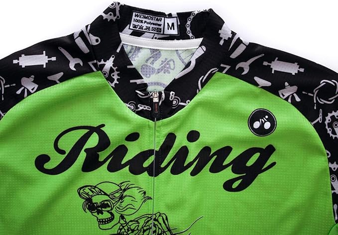 Men's Cycling Jerseys Tops Biking Shirts Short Sleeve Full Zipper Bike Clothing