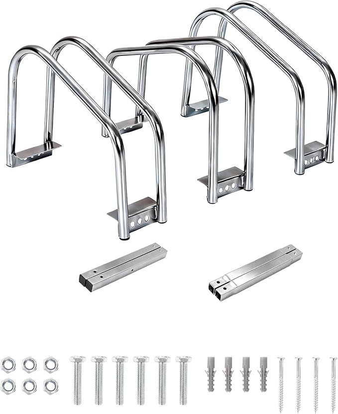Freestanding Bike Floor Stand, Heavy Duty Bicycle Parking Rack for Garage Home Indoor Outdoor, Bike Storage Organizer Fits 22-28 Inch Wheels & 2.2 Inch Tire Width