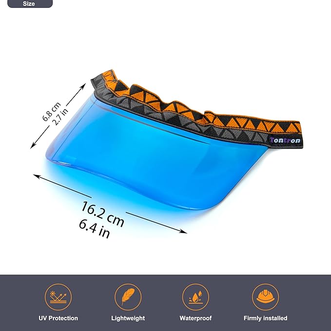 Tontron Colourvisor Removable Helmet Visor | Helmet Brim (Blue)