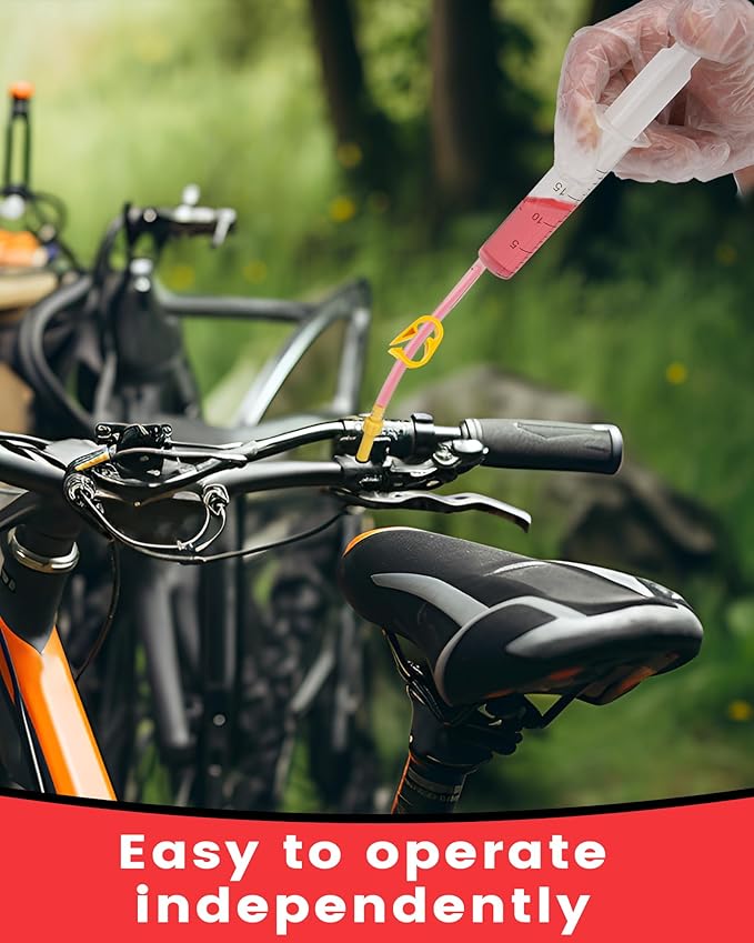 Brake Bleed Kit for Shimano, TEKTRO, TRP Hydraulic Disc Brakes, Mountain Brake Bleed Kit Including High Performance Mineral Oil Brake Fluid.