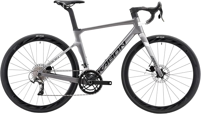 KABON Complete Carbon Road Bike, 700C Carbon Fiber Frame Road Bike with R8000 22 Speed Groupset Disc Brake Racing Bicycle 28C Tire Carbon Wheelset