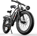 E Bikes for Adults Electric,51 MPH/48 MPH Fast Ebike Peak 5000W/3000W 32AH 52V 130 Miles Max, Dual Motor Electric Bike Fat Tire E Bike for Men, 26" Electric Bicycle for Snow Off-Road, Hydraulic Brakes