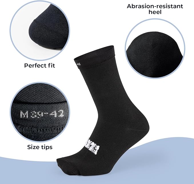 ROCKBROS Aerodynamic Cycling Socks with Wear-resistant Heel, VNS Halloween Series Breathable Athletic Crew Socks, 2 & 3-Pack