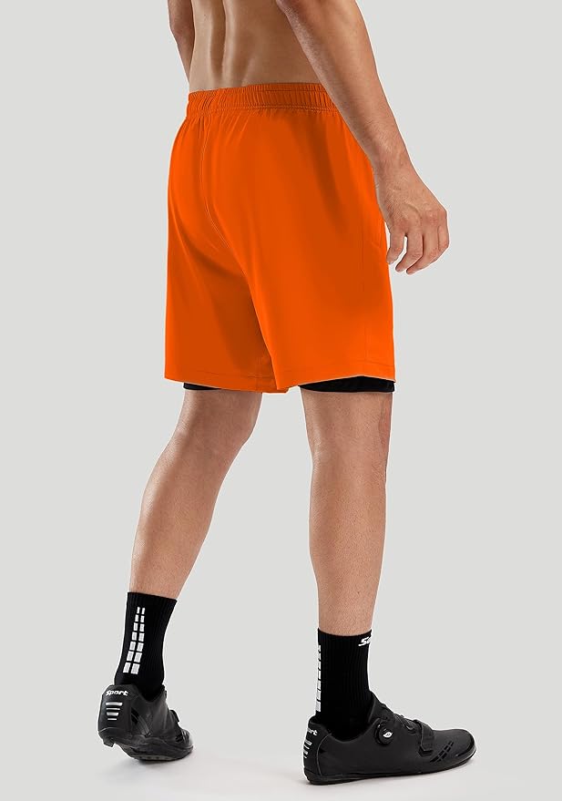 Bikewa Men's Mountain Bike Shorts 3D Padded Loose-fit Riding Biking Cycling Bicycle Biker Shorts for Men Zipper Pockets