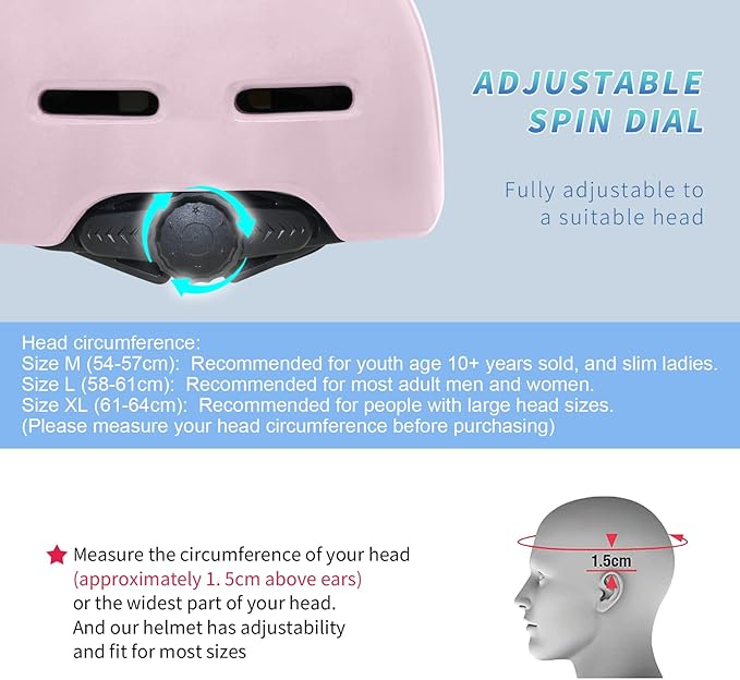 Adult Bike Helmets for Men - Women Bicycle Helmet - Certified Comfort Lightweight Adjustable Baseball Cap Style Cycling Helmet for Urban Commuter Road Biking Scooter