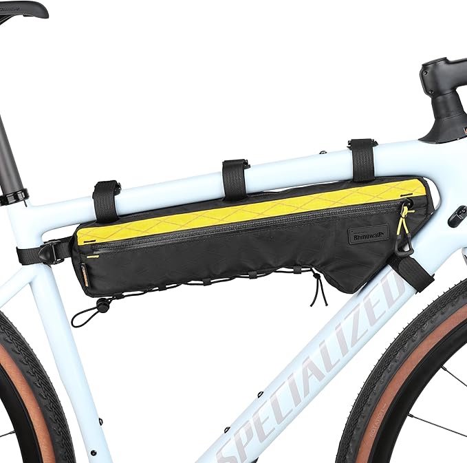 Rhinowalk Bicycle Front Frame Bag Bike Under Top Tube Triangle Bag Lightweight 1.7L Cycling Accessories Nylon Pack Pouch for Mountain Road Bike