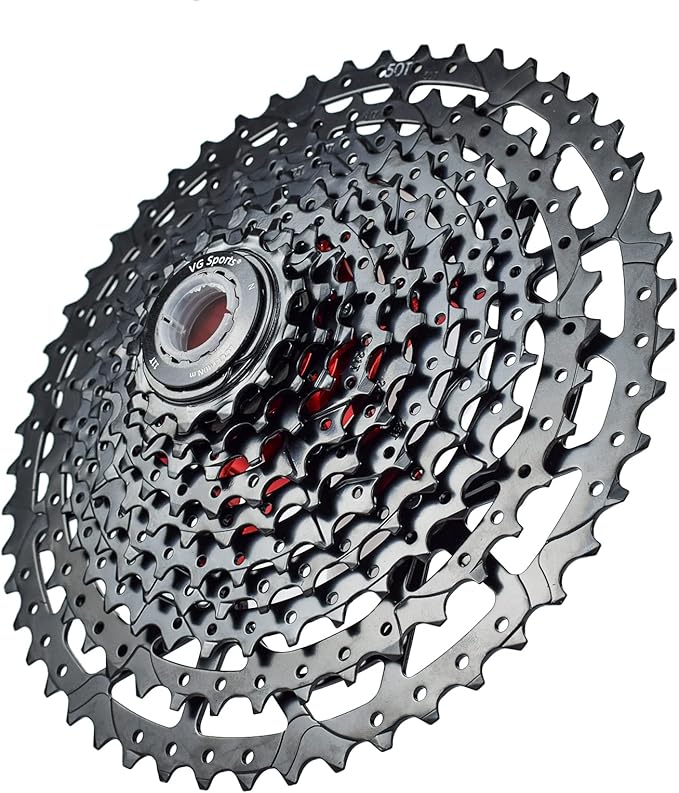 VG SPORTS 8/9/10/11/12 Speed Ultra-Light Bike Cassette for Mountain Bike 11-40T/11-42T/11-46T/11-50T/11-52T MTB Cassette Lightweight Aluminum Bracket Cassette