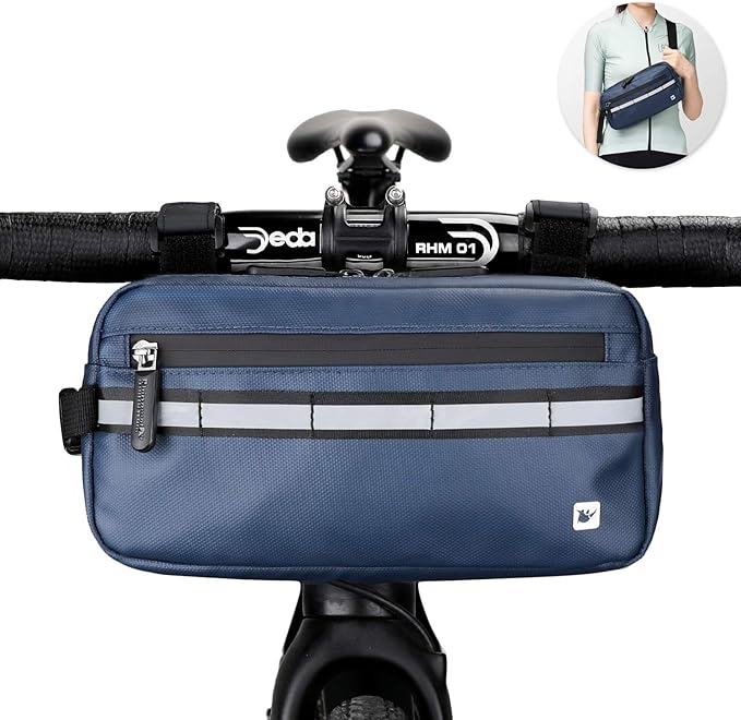 Rhinowalk Multifunction Bike Handlebar Bag Front Bag 3L Bicycle Frame Bag Waterproof Shoulder Bag Handbag Waist Bag