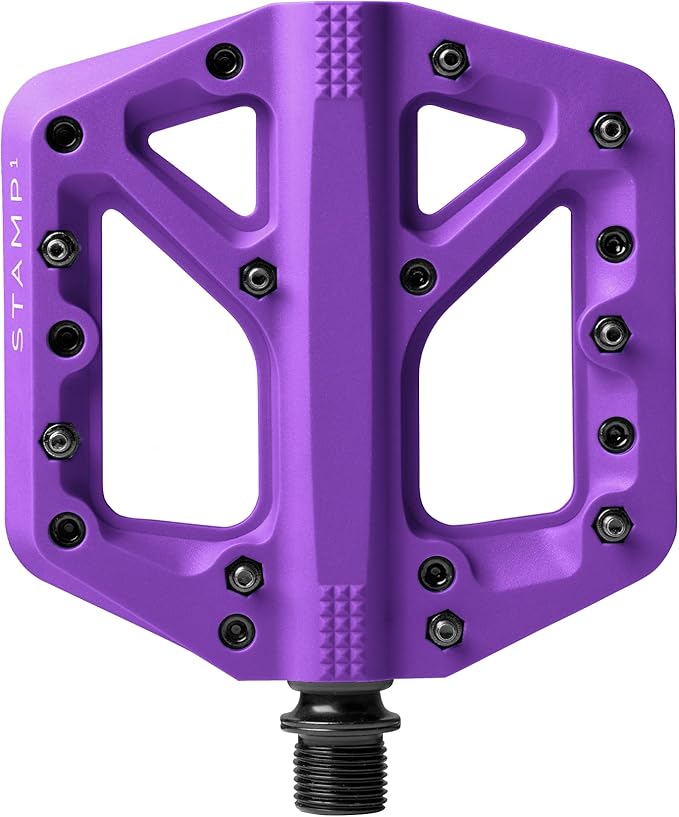 Crankbrothers Stamp Flat MTB Pedals - Size-Specific, Lightweight, Versatile, Durable Bike Pedals