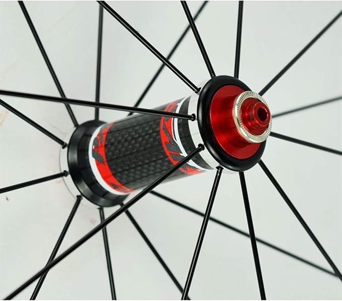 Carbon Fiber 700C Road Bikes Wheelset 40mm Aluminum Rim Front + Rear Wheel C/V Brake Quick Release 7 8 9 1011 Speed Matte