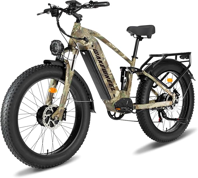 8000w Electric Bike for Adults, 60V 32Ah Battery Ebike, Fat Tire & Long Range Electric Bicycles, 210Nm Mountain Bike Full Suspension, Hydraulic Brake Electric Bicycle