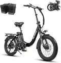 Wildeway Folding Electric Bike for Adults, FW11-Lite 750W Motor, 48V 15Ah Removable Battery, 20" x 3.0" Fat Tire E-Bike, 30MPH Top Speed, Step-Thru Frame, Foldable Ebike Commuter & Off-Road