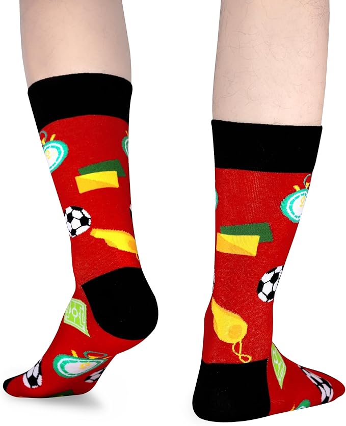 WeciBor Men's Dress Funny Crazy Colorful Novelty Combed Cotton Crew Socks 12 Pack - Size 7-10/10-13/13-15