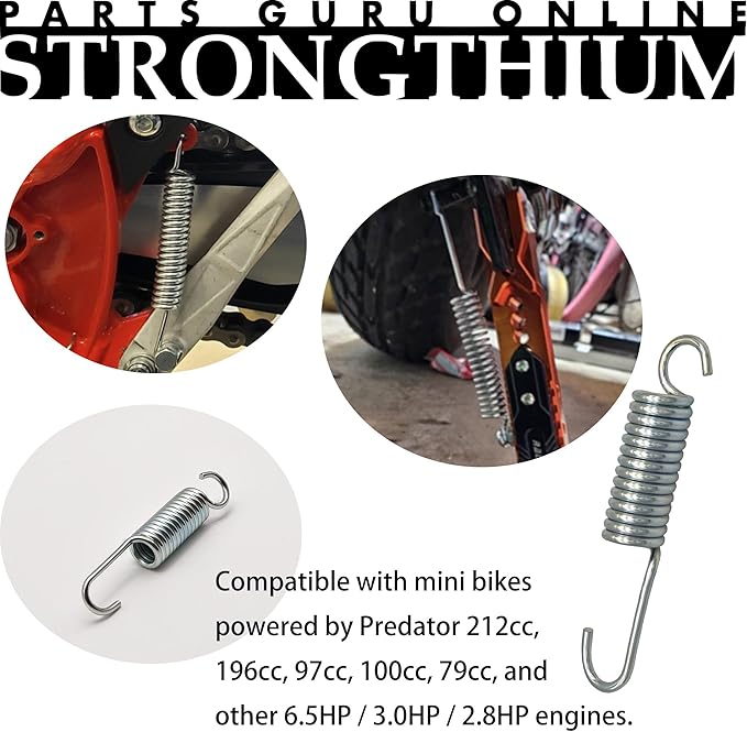 Strongthium Mini Bike Kickstand Spring for Coleman CT100U Trail CT200U B200R Bike CX100X RB200 Massimo Baja Warrior MB200 Doodlebug DB30 Motovox Mbx10 MBX11 RT100 RT200 Mini Bikes Parts
