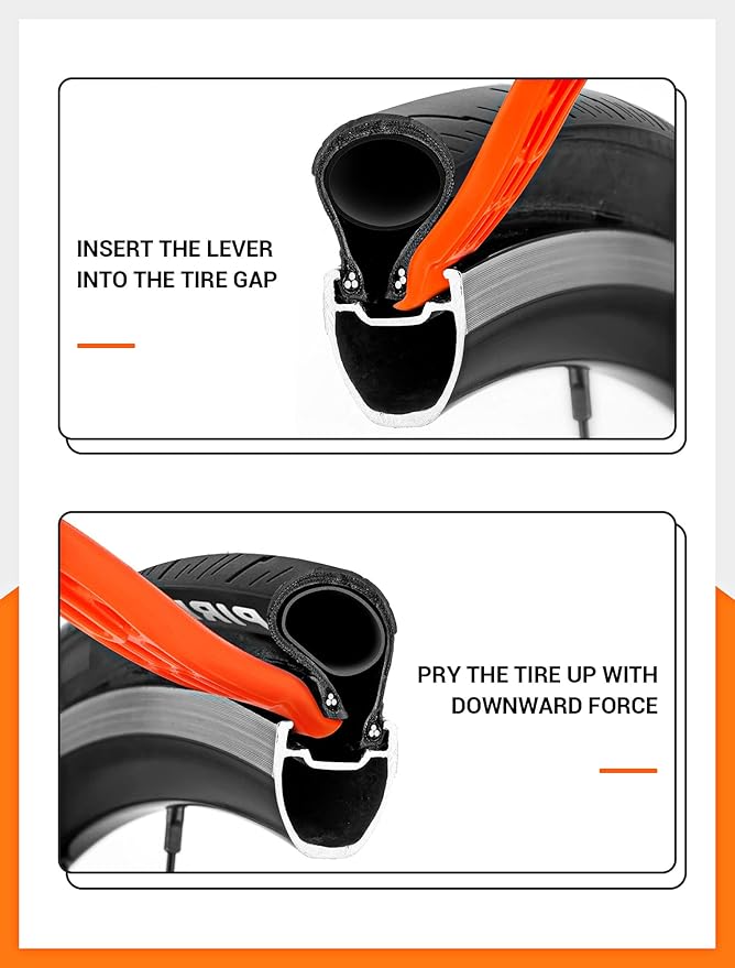 Bike Tire Levers| Ultra Strong Tire Levers & Stainless Steel Tire Spoons, Bike Tire Removal Tool for Road or Mountain Bike Tires, Must Have Bike Tire Tool in Bike Tire Repair Kit
