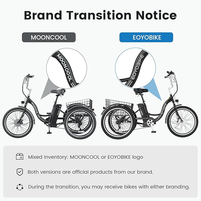 Electric Tricycle for Adults Seniors, 24/26 Inch 3 Wheel E-Trike, 350W Motor (700W Peak), Removable 36V Battery, Up to 15.5MPH, 25-60Mile Range, Low Step-Through, Rear Basket, 350lbs Capacity, 7 Speed