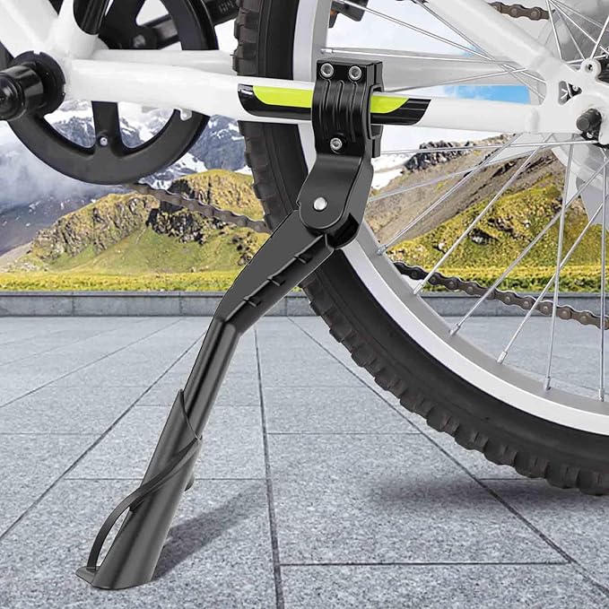 Cyfie Adjustable Bike Kickstand for 24 26 27 27.5 28 29 Inch Wheel Rear Side Bicycle Aluminum Alloy Mountain Bike Kickstands for 24-29 Inch Adult Road Bike Kick Stands