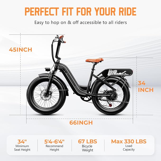 1500W Electric Bike for Adults,48V 20Ah Removable Battery Fast Ebike,Max 70Miles & 30MPH,20" x4.0 Fat Tire Electric Mountain Bike,7-Speed, Step-Thru Commuting Bicycle