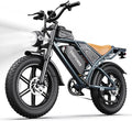 DEEPOWER Electric Bike for Adults,2000W Peak Motor&32MPH Electric Dirt Bike，48V 20AH/35AH/60AH Battery, 70-160 Max Miles,Dual Suspension Ebikes for Adults, 20" Fat Tire E Bike