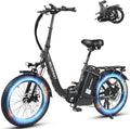 Electric Bike for Adults 48V 32Ah（1536Wh） FW11 20” x 3.0” Long Range 28MPH Folding E-Bike Men Women Fat Tire Mountain Foldable Step-Thru Ebike City Urban Commuting Bicycles UL 2849 Certified