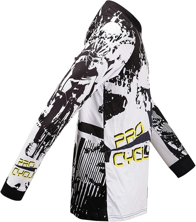 PSPORT Men's Motocross Jersey Long Sleeve Motocross Shirt Men Mountain Dirt Bike Jersey Downhill Riding Racing Clothing Tops