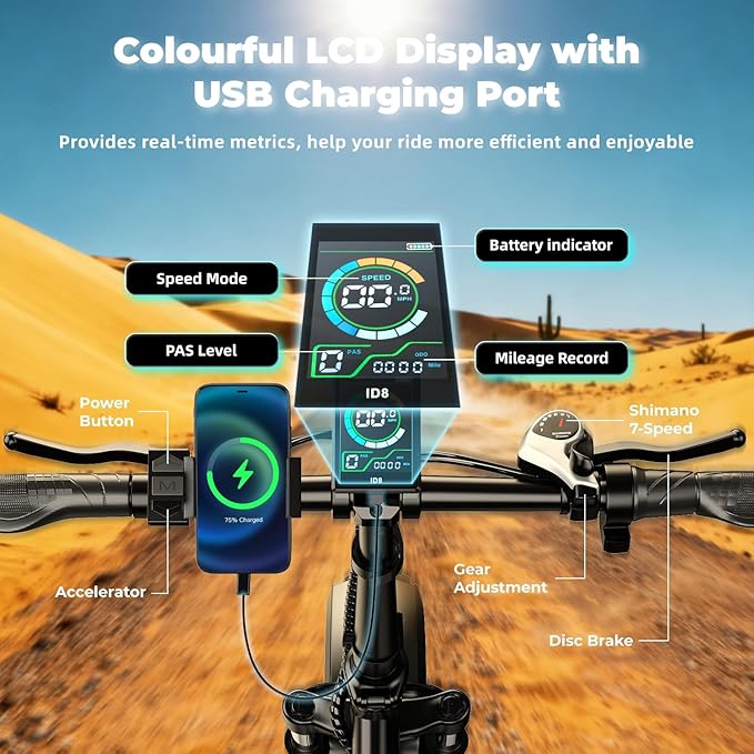Foldable Electric Bike for Adults, 30+MPH, 48V 20Ah Removable Lithium Battery up to 80Miles, 20" Fat Tire 1000W Peak Motor Dirt Ebike Adult Electric Bicycle for Commute Beach Mountain E Bike