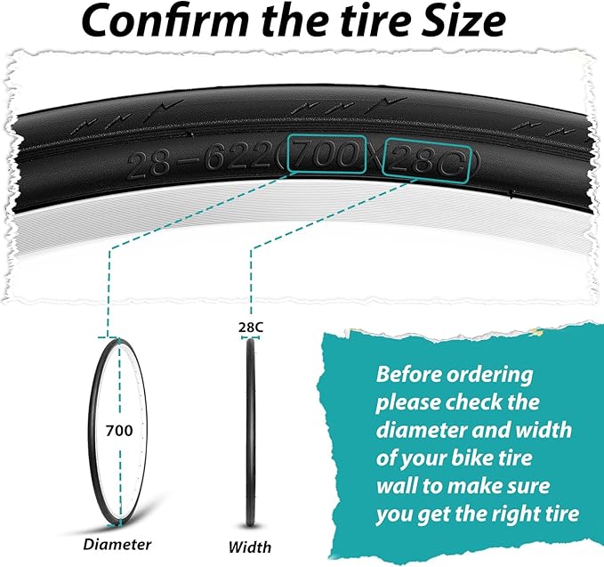 MOHEGIA Road Bike Replacement Tire: 700x25C/700x28C/700Cx35C Folding Bicycle Tire for On City Road Riding