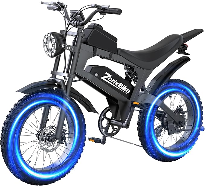 Electric Bike for Adults,48V 20AH - Peak Power 1500/3000W Brushless Motor Electric Bicycle - Max Speed 31-35MPH - Max 80 Miles Range - 20" x 4.0" Fat Tire Dirt E-Bike,7-Speed
