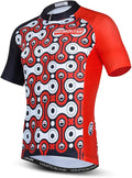 Cycling Jersey Men USA Summer Bike Short Sleeve 3-Pockets Breathable Quick-Dry Shirt S-3XL