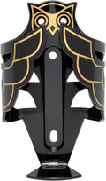 Portland Design Works Water Bottle Cage - Lightweight Water Bottle Holder for Bikes, Owl Cage, Black/Gold