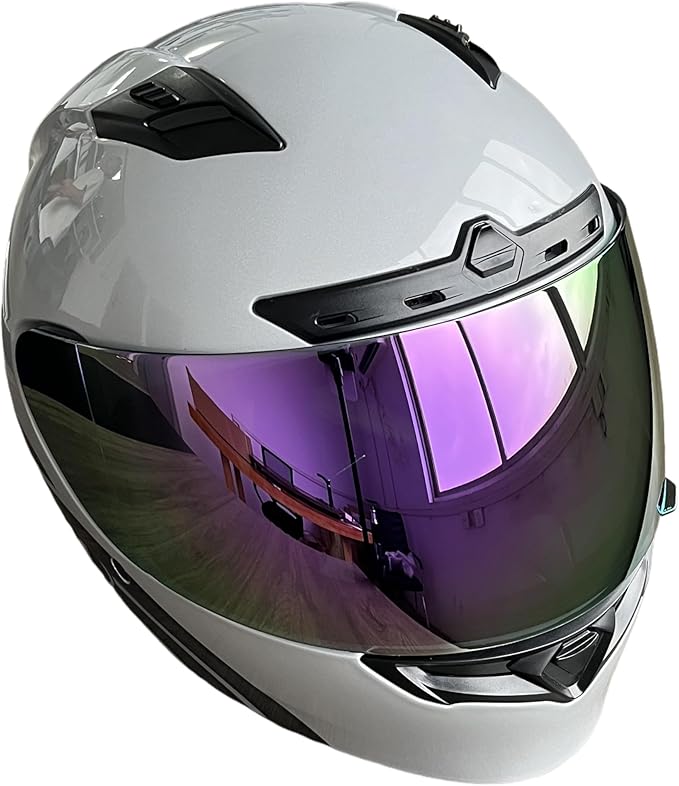 Qualifier DLX Helmet Visor,UV Protection Motorcycle Helmet Face Shield Compatible with Bell Qualifier/Qualifier DLX Mips/Star/Vortex/RS-1/RS-2/Revolver(Revo Deep Purple)