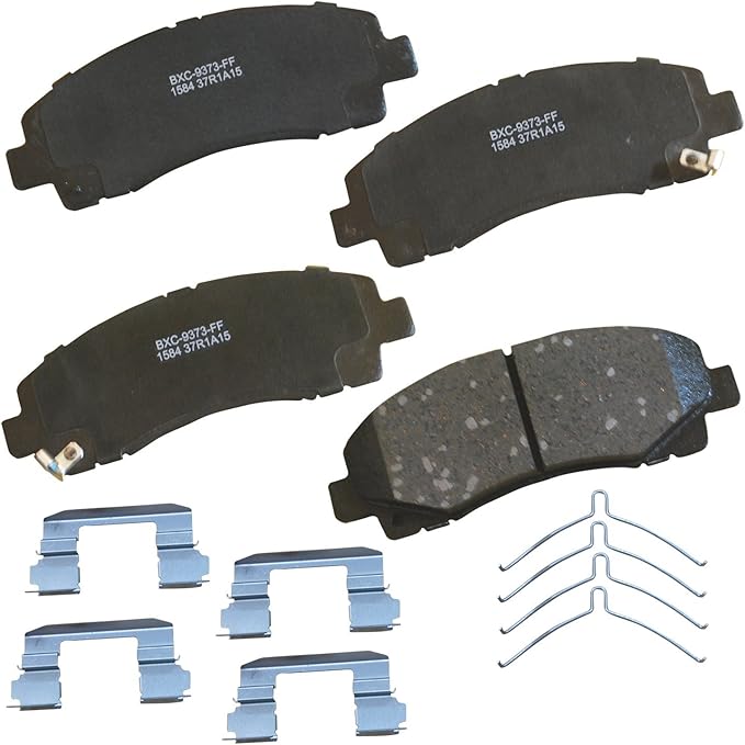 Bendix Premium SBC1584 Ceramic Front Brake Pads for Acura TL 2014-2009, TLX 2020-2015, Honda Ridgeline 2014-2006
