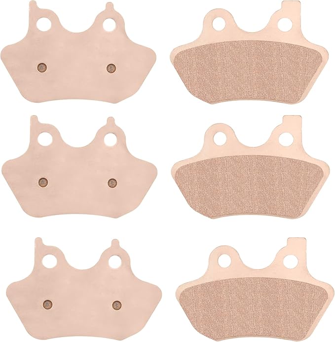 Sintered Brake Pads Set Front and Rear for Harley FLHT/FLHTi Electra Glide Standard, Flhtcu-i Electra Glide Ultra 2000-2007 Replacement Brake Pads Set