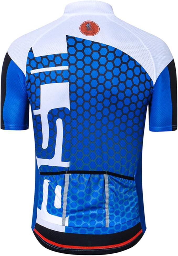 JPOJPO USA Cycling Jersey Men Road Bike Shirt Summer Biking Tops Short Sleeve Bicycle Clothes Cycle Wear Breathable