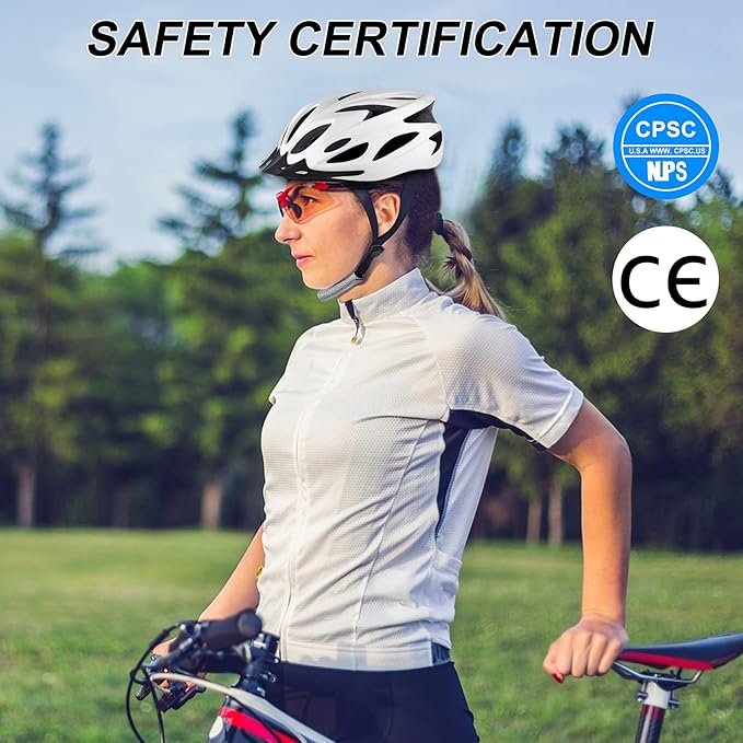 Zacro Adult Bike Helmet Lightweight for Men Women Comfort with Pads&Visor, Certified Bicycle Helmet for Adults Youth Mountain Road Biker
