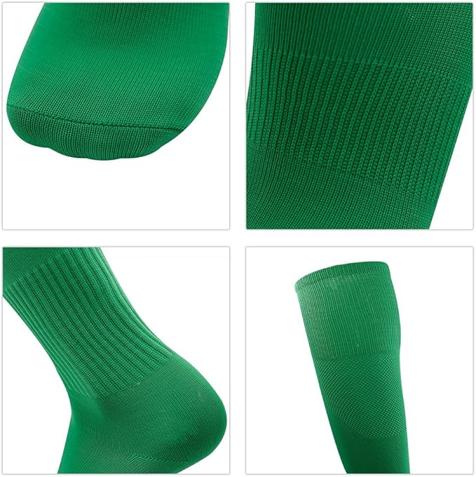 Three street Baseball Socks, Unisex Knee High Solid Sport Tube Compression Softball Football Soccer Team Socks 2-10 Pairs