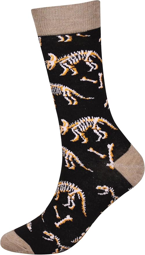 Cansok Men's 2/4 Packs Fun Crazy Novelty Dress Crew Socks