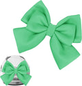 Bow Helmet Accessory, 8.07"x11.22" Stylish Motorcycle Helmet Bow Decoration for Women, Removable Cute Fashion Ribbon Bows Ornament for Motorcycle Scooter E-Bike Helmets (Light Green)