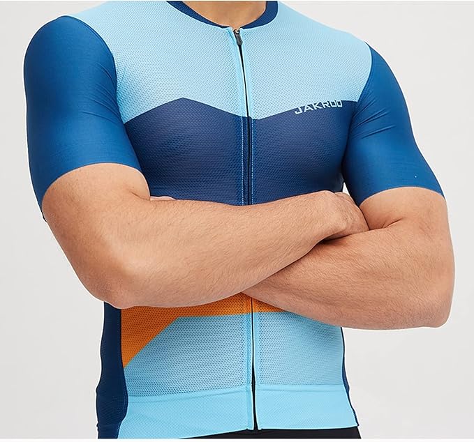 Men's Cycling Clothes Men's Cycling Jersey Breathable Mesh Structure Fabric Short Sleeves Mountain Bike Shirt MTB Top for Spring and Summer Men's Cycling Clothing(Large)